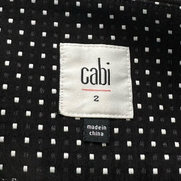 Cabi Pants Size 2 Seaside Chic Polka Dot Trouser Ankle Pull On Black White - Picture 7 of 11